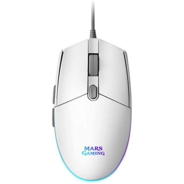Mars gaming ratón mmg 3200dpi rgb flow blanco