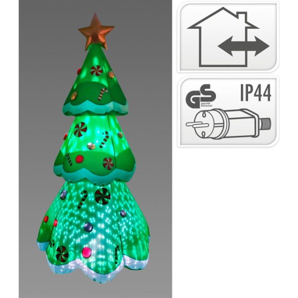 árbol de navidad hinchable con luz, 110 x 110 x 240 cm